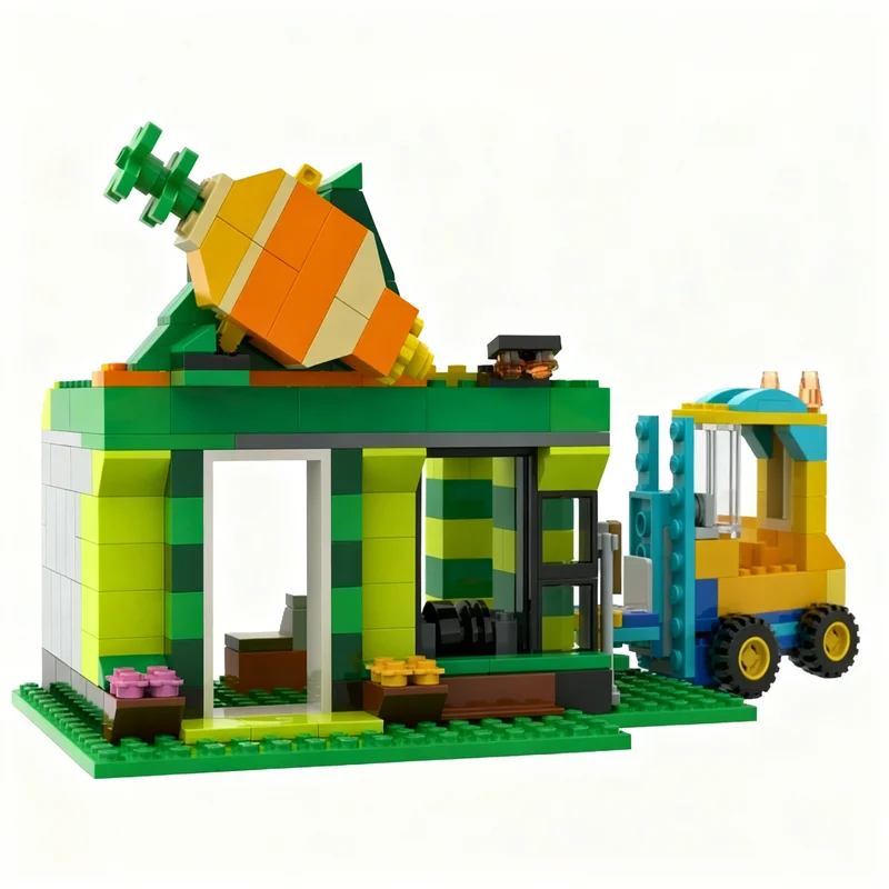 183pcs MOC Grocery Store Classic Model Building Blocks Construction Toys DIY Creative Idea Education Festival Gifts Brick
