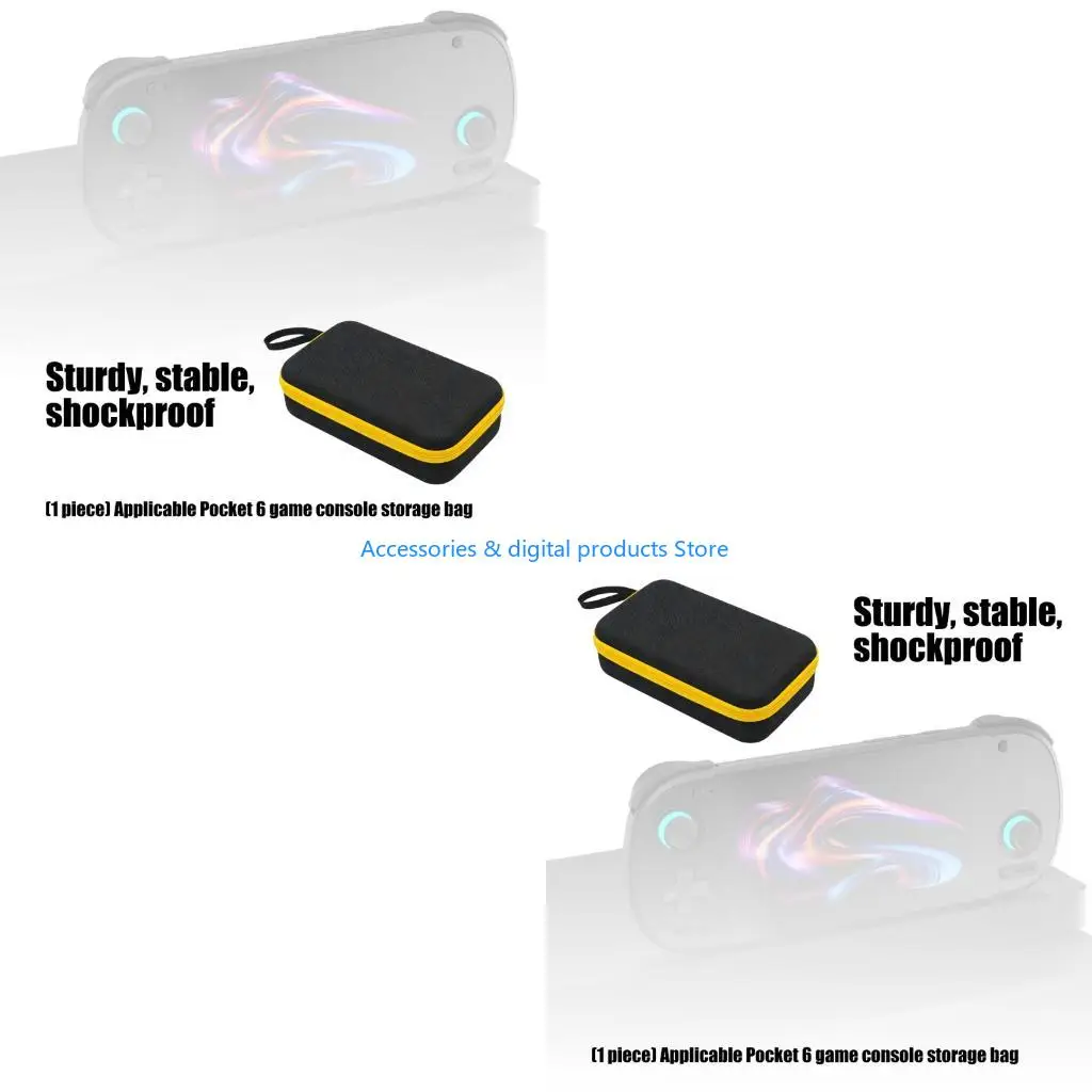 77JD with Pocket for 6 Handheld Game Console Scratchproof Carrying Case Shockproof Storage Bag Hard Case