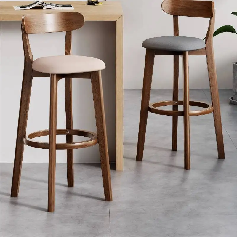 

Kitchen Backrest Bar Chair Back Support High Foldable Breakfast Barstools Bar Chair Dining Office Sgabello Cucina Furniture