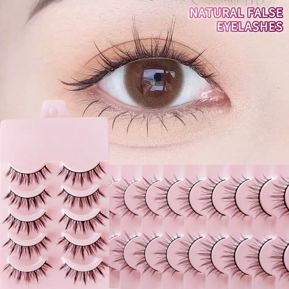 5/10 Pairs Soft 3D Mink Lashes Natural Look Fluffy False Eyelash Extension Dramatic Volume Mink Eyelashes Eyelash Extension