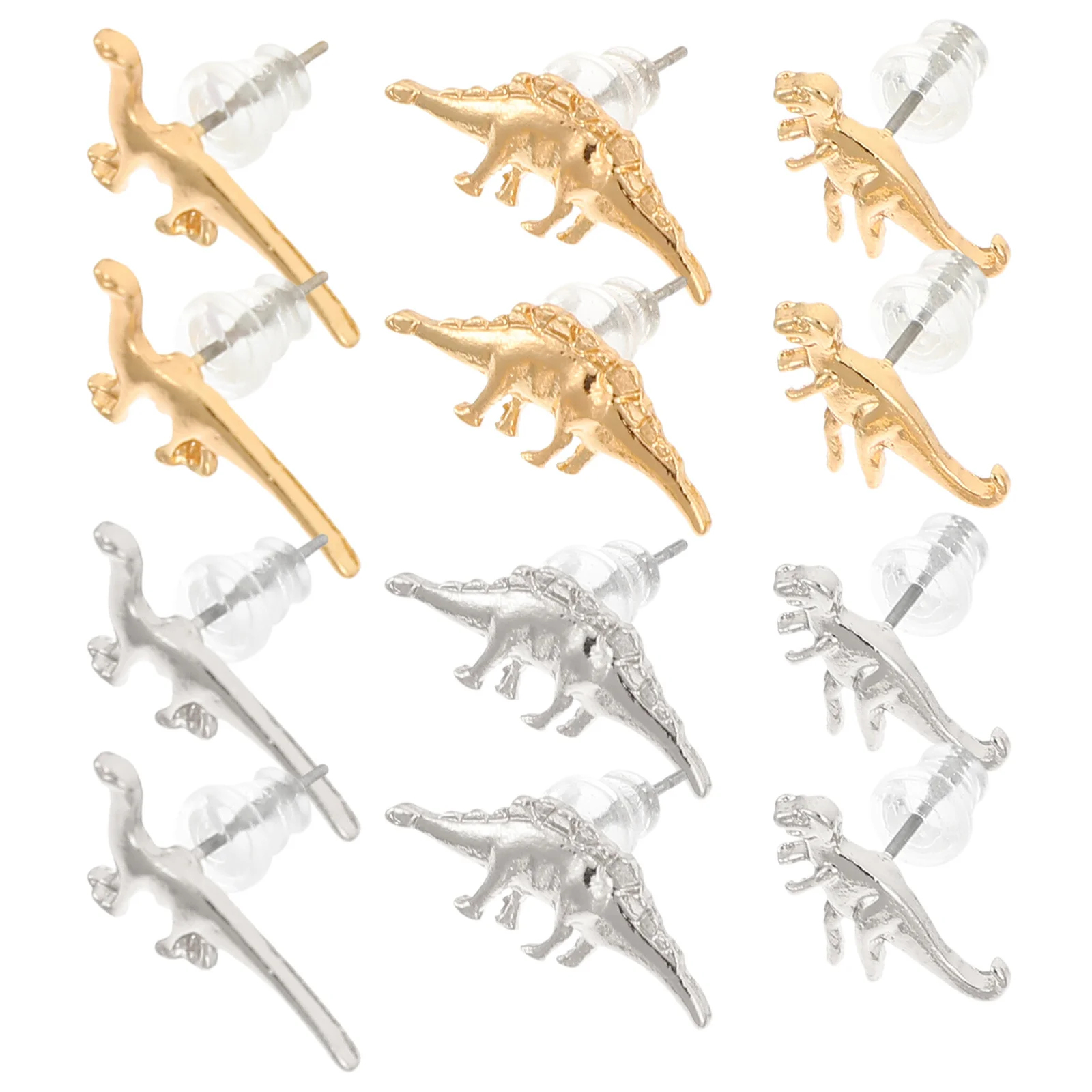 

2Pairs Dinosaur Ear Studs Women Small Cute Lightweight Jewelry Earrings Birthday Wedding Daily Wear Ear Studs Cute Earrings