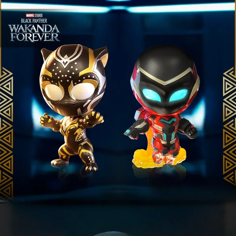 

In Stock Hottoys Popular Marvel Movies《Black Panther 2》Panther Ironheart Cosbaby Mini Desktop Ornament Fans Collection Doll