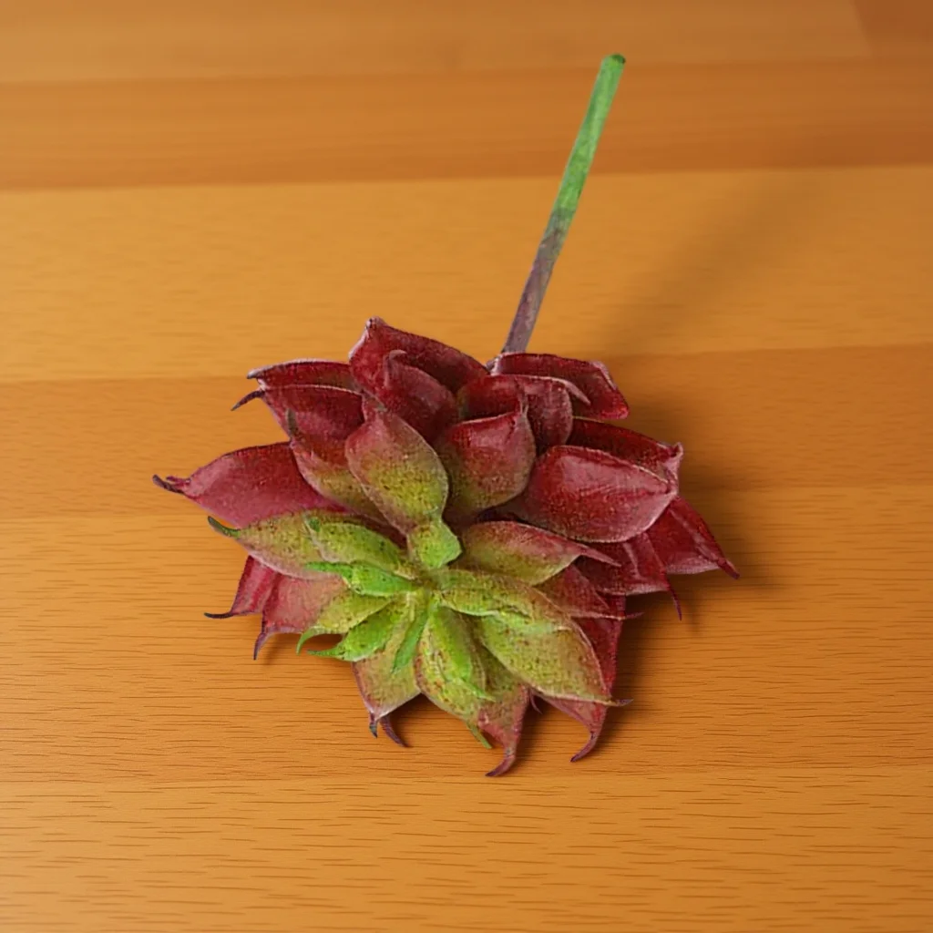 

Realistic Unpotted Artificial Succulent Plants Plastic Reddish Brown for Home Garden Balcony Office Decoration