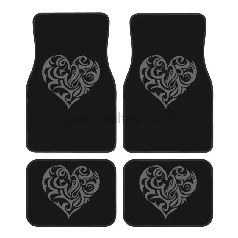 

Набор передних и задних автомобильных ковриков Heart Artistic Love Print из 4 предметов, автомобильные коврики с резиновой подложкой, автоаксессуары, декор