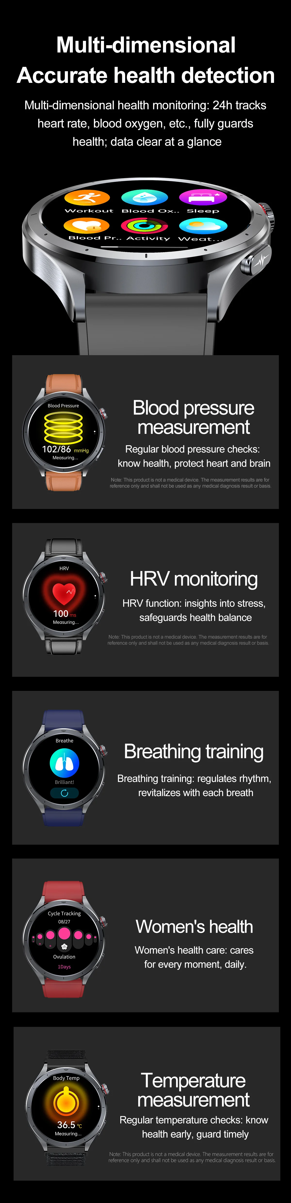 2026 Neue Körperfettanalyse Gesundheits-Smartwatch EKG+PPG Harnsäure Blutdruck Blutsauerstoff Uhr Anruf-Smartwatch für Männer Frauen – Detail 13