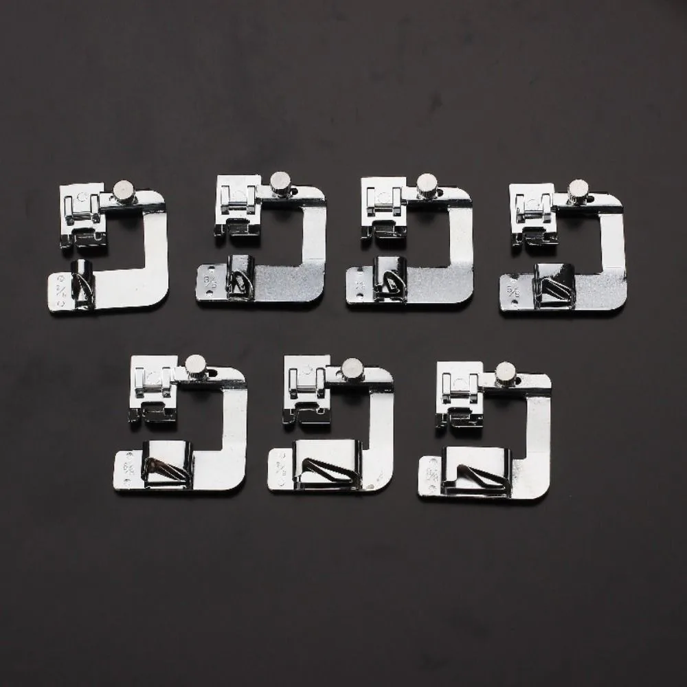 6-25mm Rolled Hem Presser Foot Universal Multifunctional Narrow Hemmer Foot Snap-On Adjustable Width Wide Rolled Foot Home Use