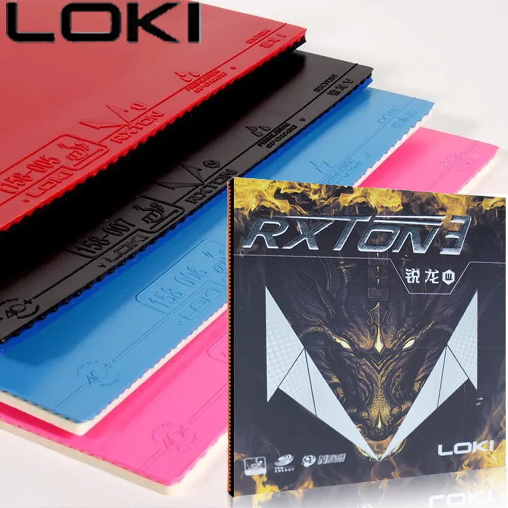 

Original LOKI RXTON 3 Table Tennis Rubber Sticky Professional Red Black Blue Pink Ping Pong Rubber