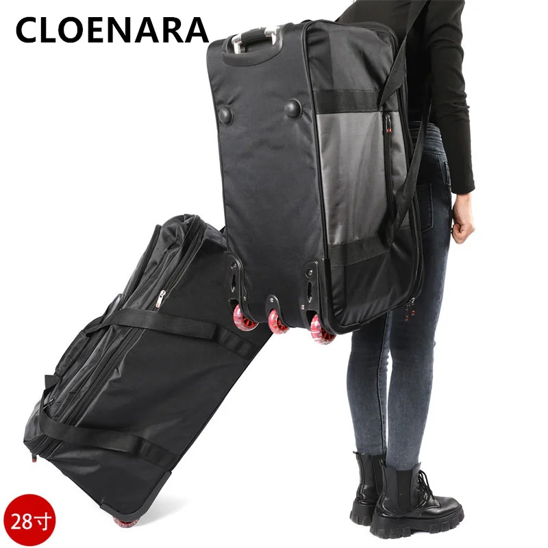 Imagem -06 - Colenara 28 32 Polegada Mala dos Homens Trolley Case Oxford Grande Capacidade Dobrável Universal Roda Rolando Bagagem Alta Qualidade