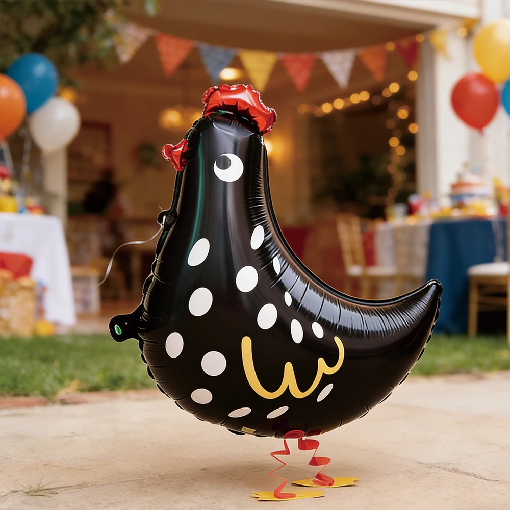 Walking Chicken Balloon, 3D Fu - Heavy Equipment Birthday Theme ulasan dan harga