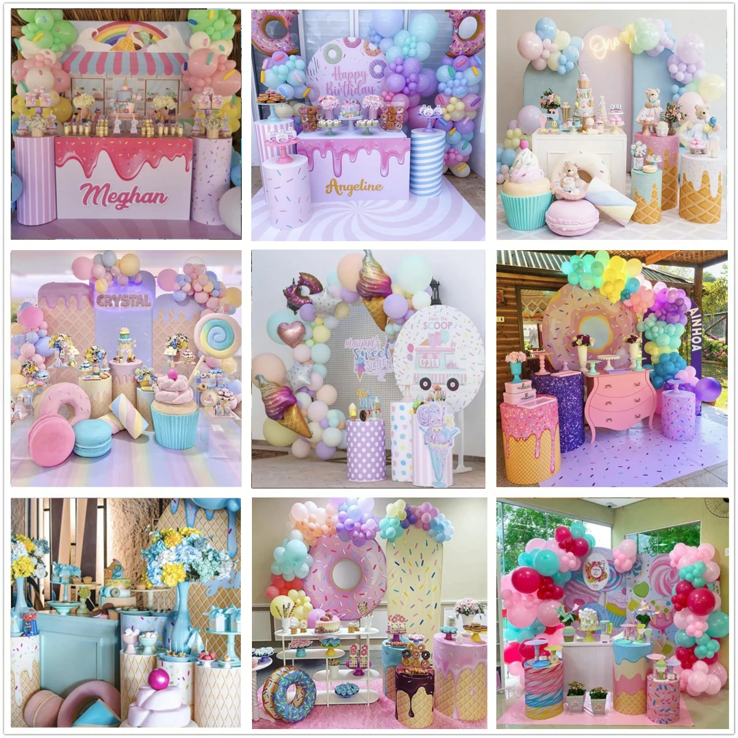 Мерцающие цилиндрические накладки для милых пончиков