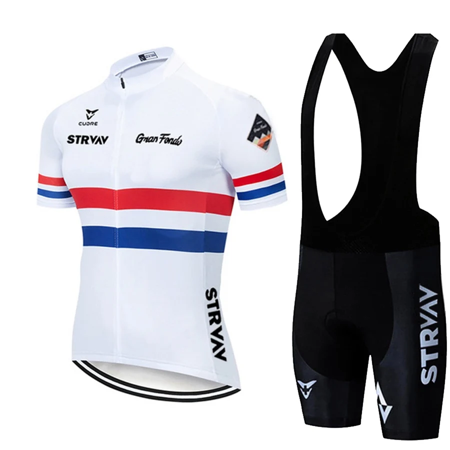 

STRVAV-Men's Short Sleeve Cycling Jersey Sets, Summer Clothing, MTB Bike Suit, Bicycle Clothes, 2023