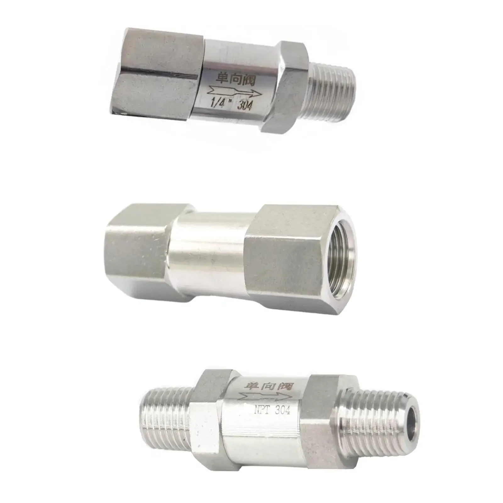 

Обратный клапан из нержавеющей стали 304 с шестигранным присоединением (1/8, 1/4, 3/8, 1/2 дюйма), BSP/NPT, с уплотнением Viton, для воды, газа, масла, высоких температур
