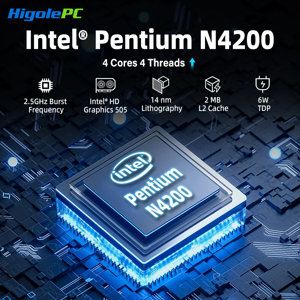 Безоентиляторный мини-ПК Higole D5 PC Stick Intel Pentium N4200 Windows 10 WiFi5 4 ГБ 64 ГБ Ноутбук Настольный ПК 4K TV Stick ПК Мини-компьютеры