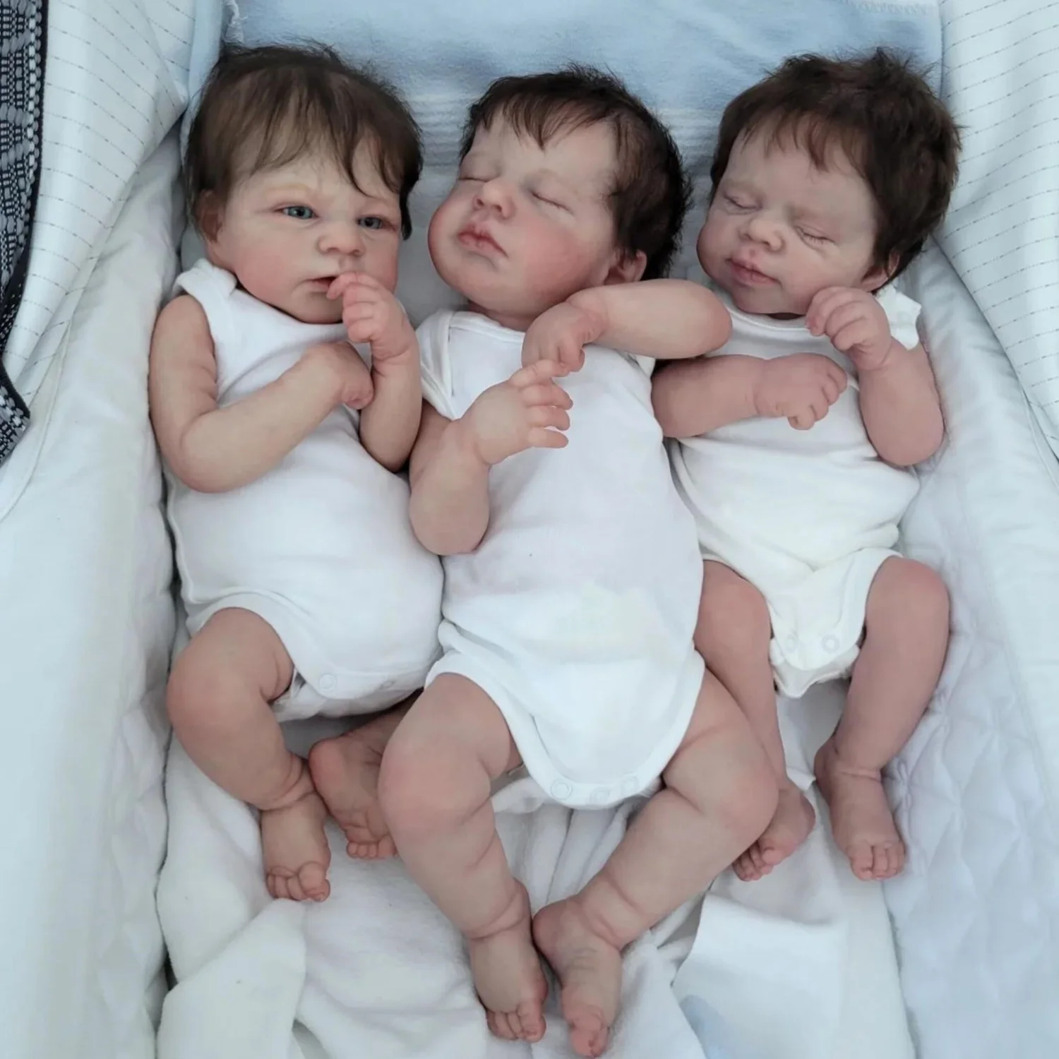 3D Skin With Visible Veins Vinyl Limbs Cloth Body 48 CM Asleep Reborn Baby Doll Toy For Girl Cute Baby Newborn Doll