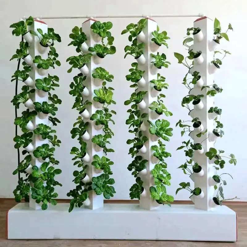 Indoor Vegetable Fruit Planting Four Column Tomato Greenhouse Hydroponic Tower