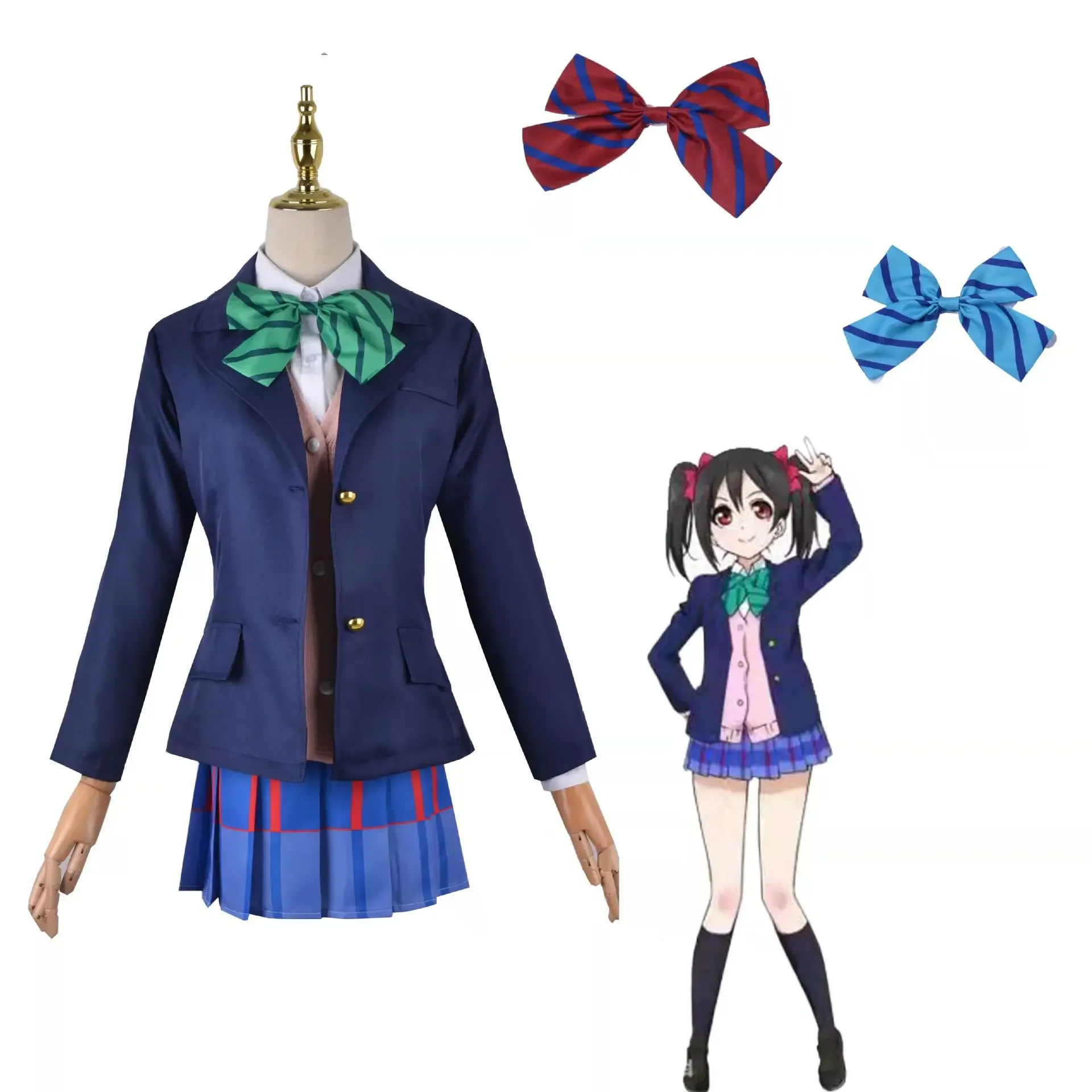 

Anime LoveLive School Idol Project Kotori Minami Sonoda Umi Cosplay Costumes Woman Sexy Jk Uniform Shirt Skirt Coat Sweater