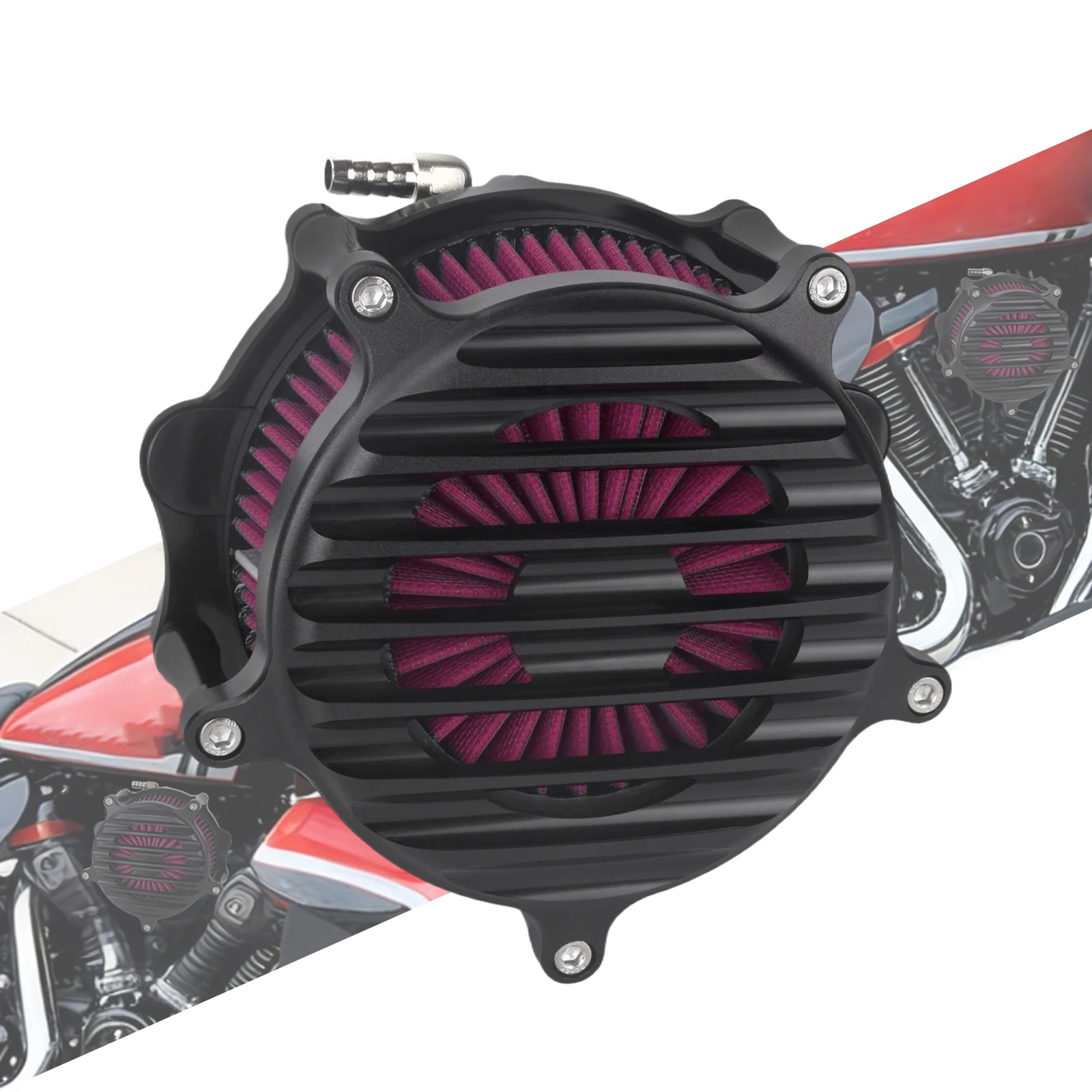 Motorcycle Red High Flow Air Cleaner Filter Fit For Harley Touring Street Glide 2024-2025 CVO 2023-2025 Softail FXBR FLFB 2025