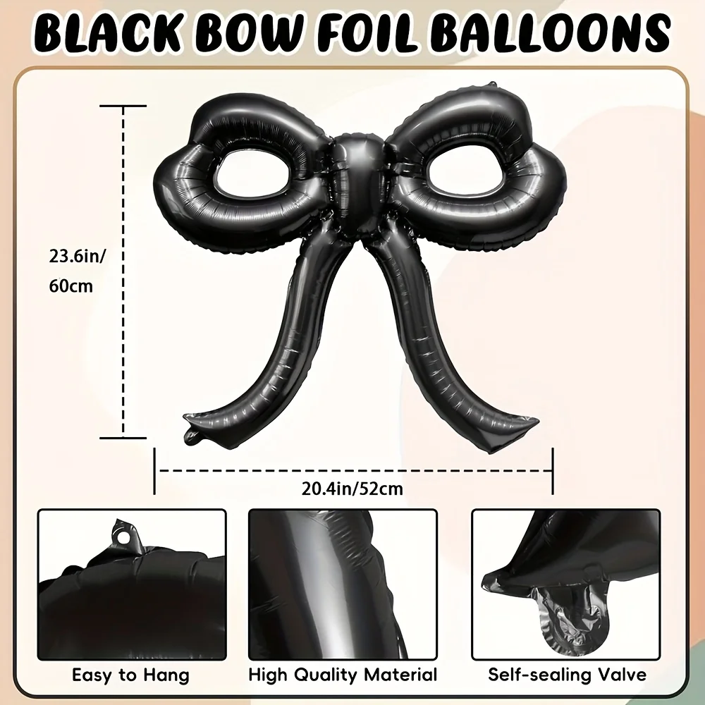 4/8 قطعة بالونات القوس الوردي والأسود والأزرق القوس زينة الحفلات لاستحمام الطفل وأعياد الميلاد والخطوبة والزفاف ومستلزمات حفلات ديكو