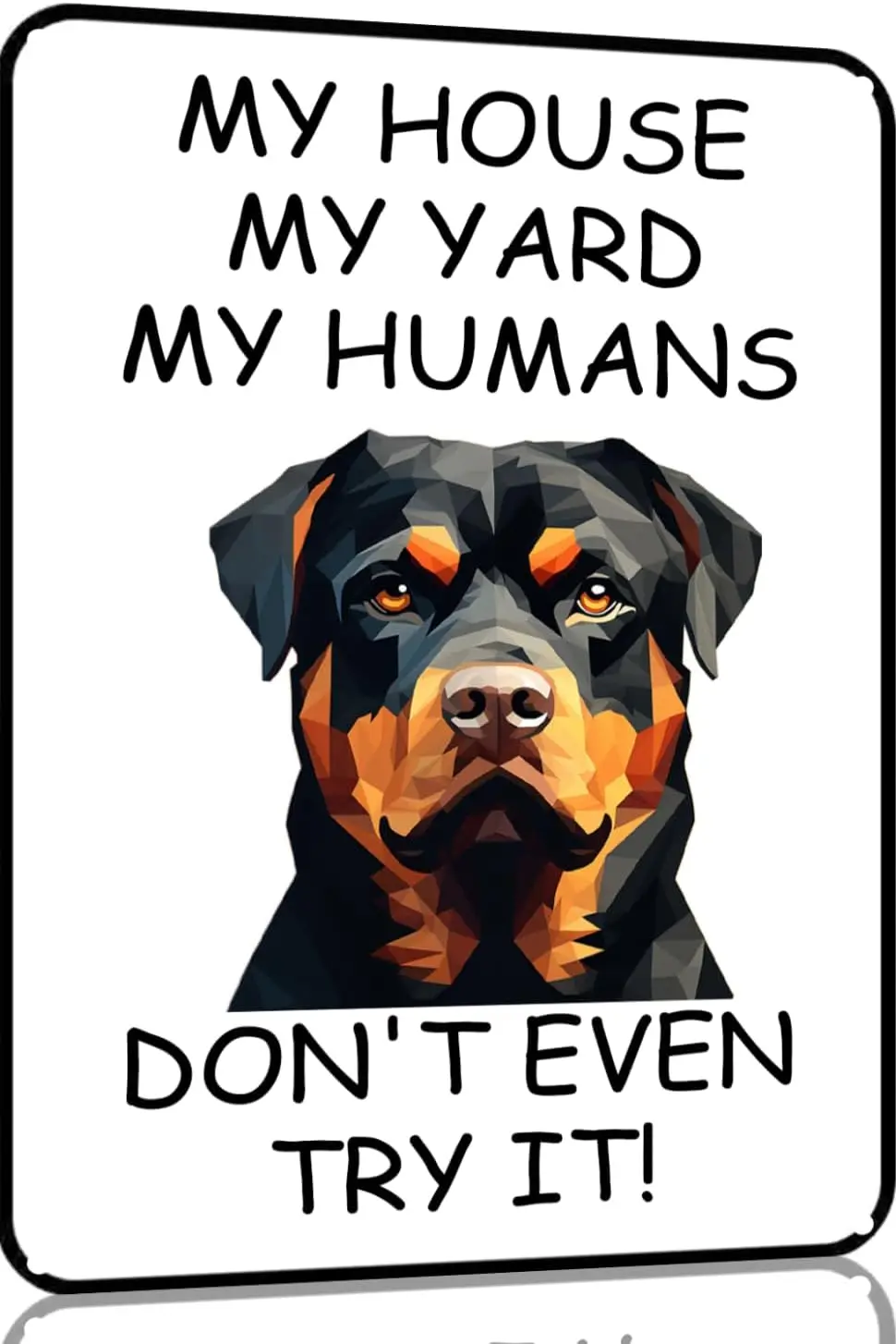 

Винтажная металлическая вывеска Ротвейлера My House My Yard My Humans Pet Dog, металлическая жестяная вывеска, алюминиевая вывеска для дома, кофе-бара, настенный декор