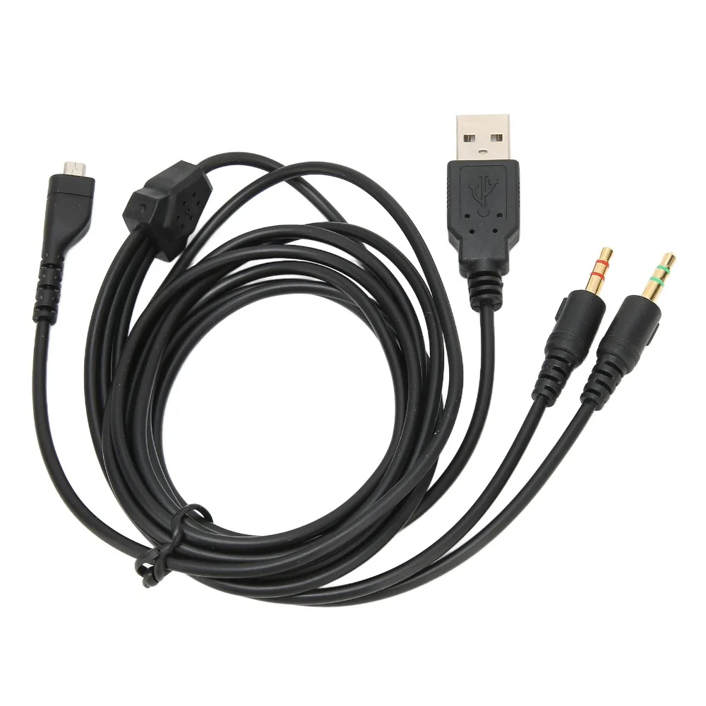 Plug and Play 2m Headphone Audio Cable USB with Lighting 3.5mm Audio Jack Cord Gaming Headset Cable for SteelSeries Arctis Home