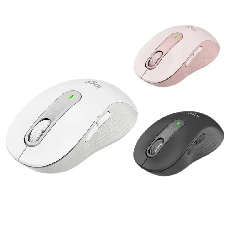 Logitech 650L  Wireless Bluetooth Silent Mouse Office laptop sensor Advanced optical programmable button mouse,White