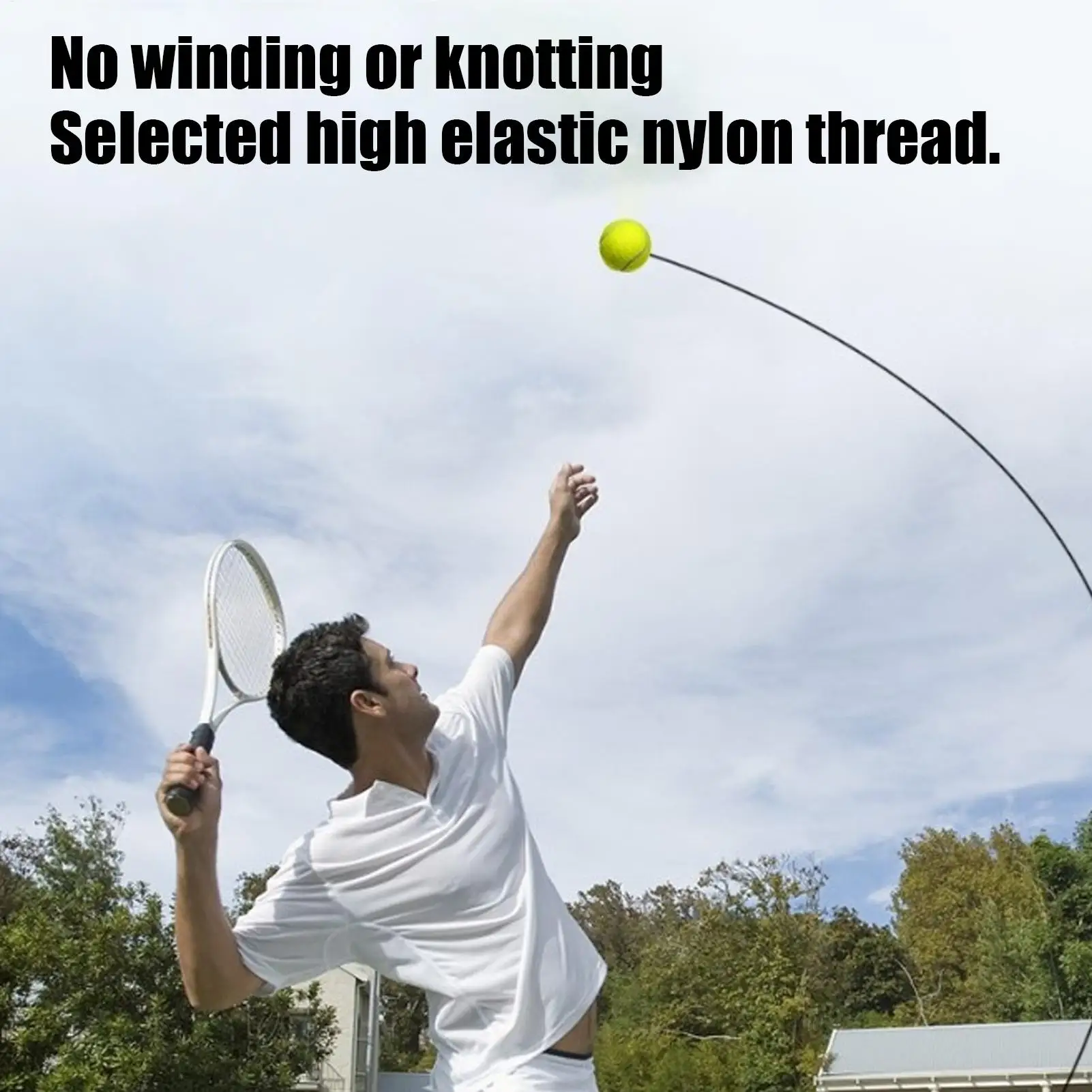 

1 set Tennis Training Equipment Lightweight Portable Tennis Trainer Rebound Ball Sports Training Tool For Skill Practice Indoor