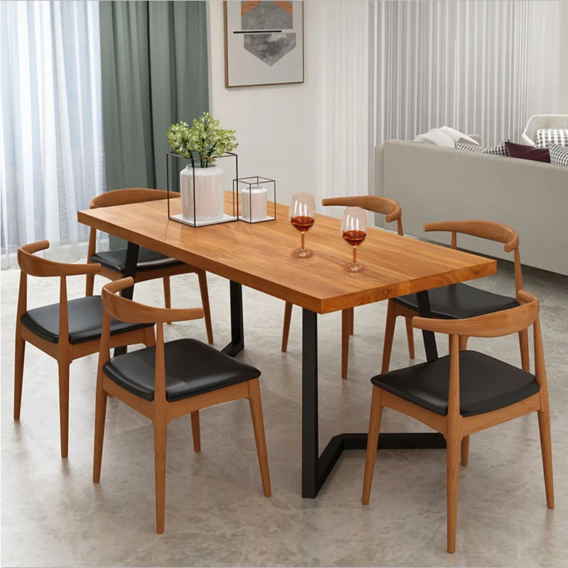 Contemporary Dining Room Sets Long Table New Cheap Design 6/8 Seater Dining Table And Chair