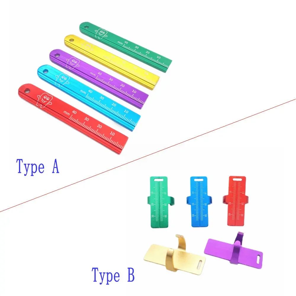 

1Pc Colorful Aluminium Dental Endo Rulers Span Measure Scale Endodontic Finger Ruler Dentist Tools Materials