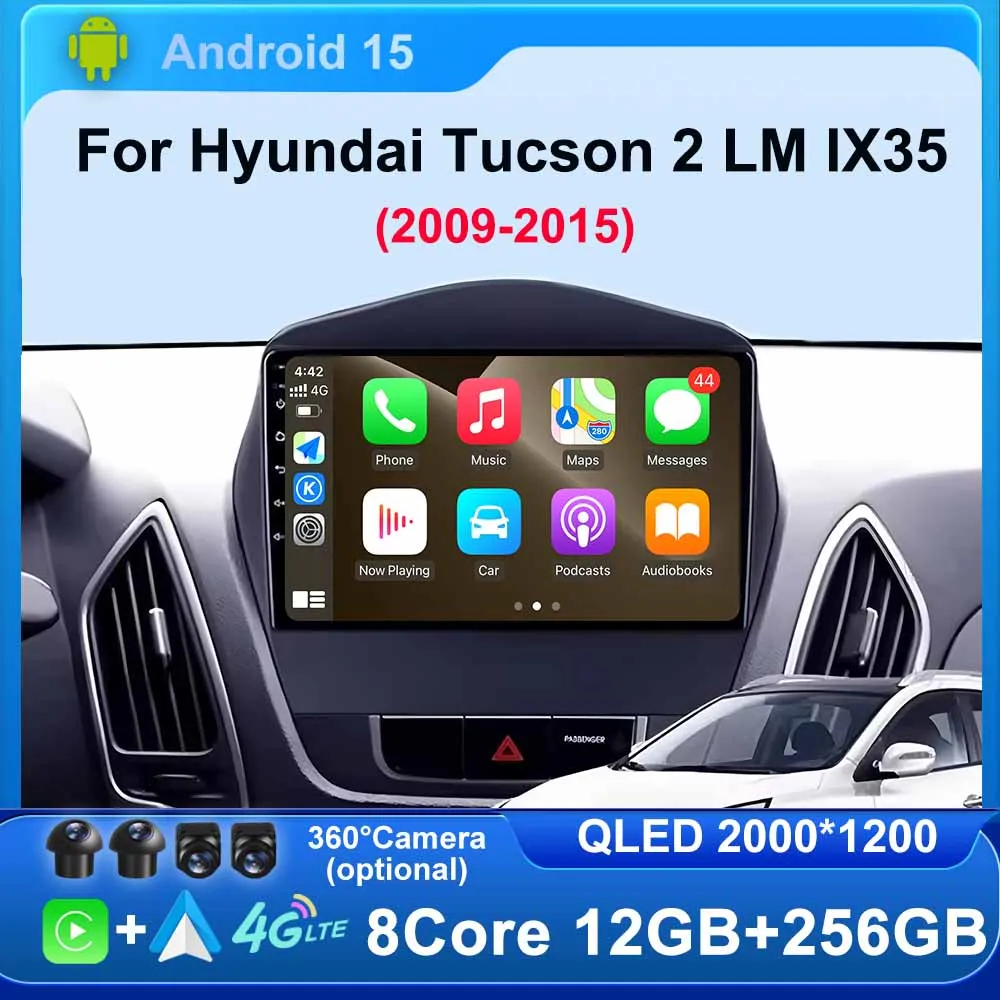

Беспроводной CarPlay для Hyundai Tucson 2 LM IX35 2009-2015, GPS Navi, мультимедийный плеер, видео-аудио, автомобильное радио, разделенный экран, автоинструменты