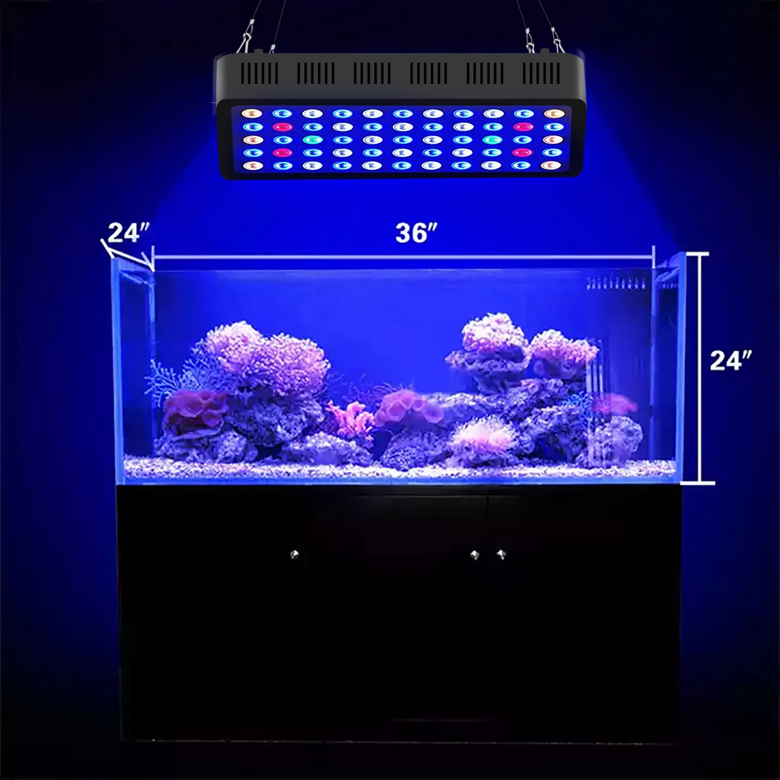 

165W Full Spectrum RGBW LED Aquarium Lights New Aluminium Material Reef Coral Lighting for Marine Fish Tanks