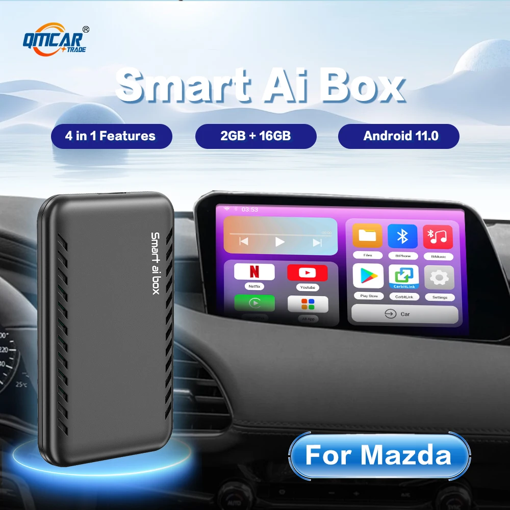 

Carplay AI BOX Android Auto Apple Car Play Tv Box Car Intelligent Systems Android11 For Mazda CX‑5 CX‑8 Mazda3 CX‑90 MX‑30 CX‑60