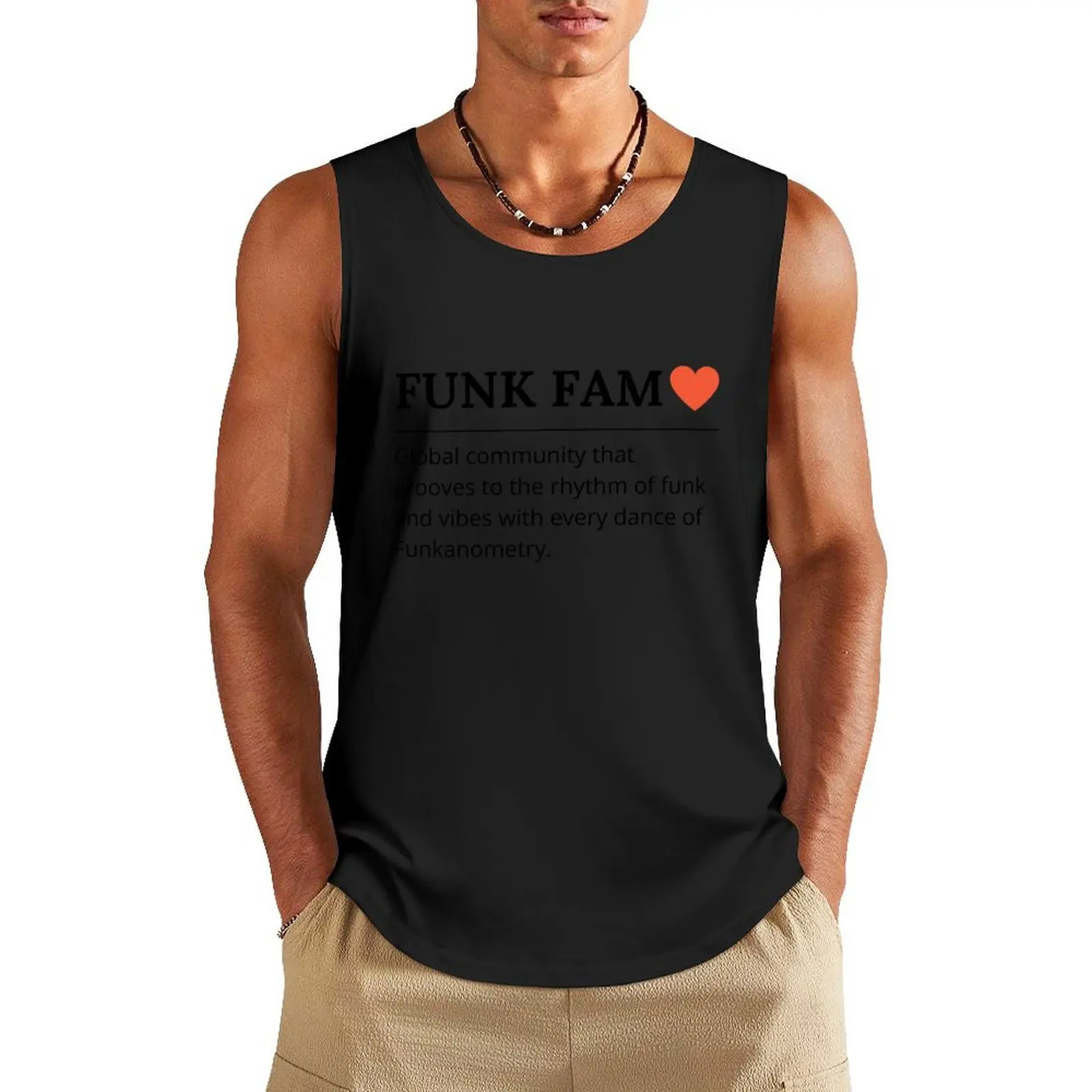 Funk Fam Love Funkanometry Label Tank Top Men's cotton t-shirt Men's t-shirt T-shirts men