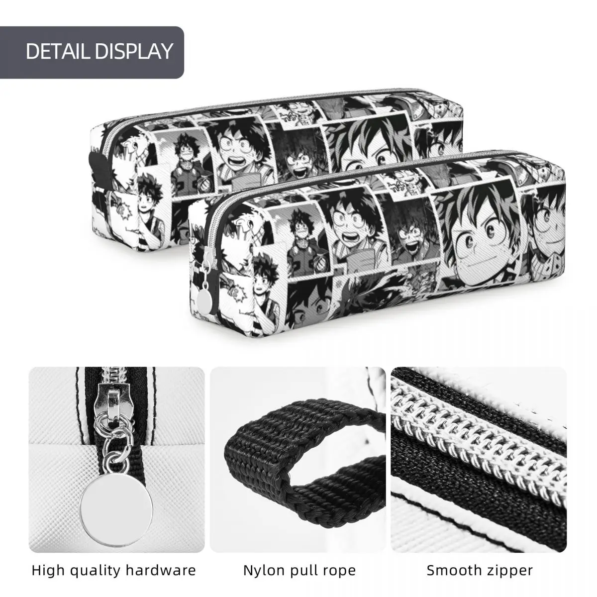 Imagem -05 - Deku Collage Pencil Cases my Hero Academia Anime Pencil Pouch Grande Bolsa de Armazenamento Material Escolar Papelaria Presentes Criativo