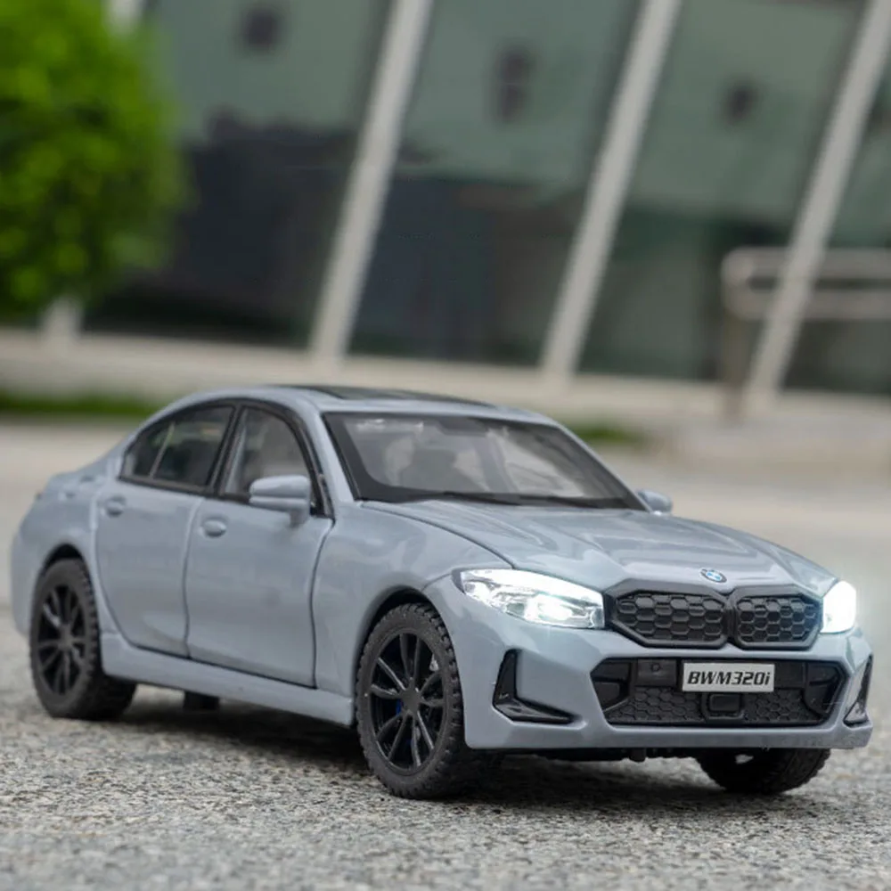 1:32 M4 320I Simulation Auto Modell Spielzeug Metall Diecast Türen Geöffnet Sound Licht Zurückziehen Gummi Reifen Ornament Fahrzeuge für Kinder – Detail 9