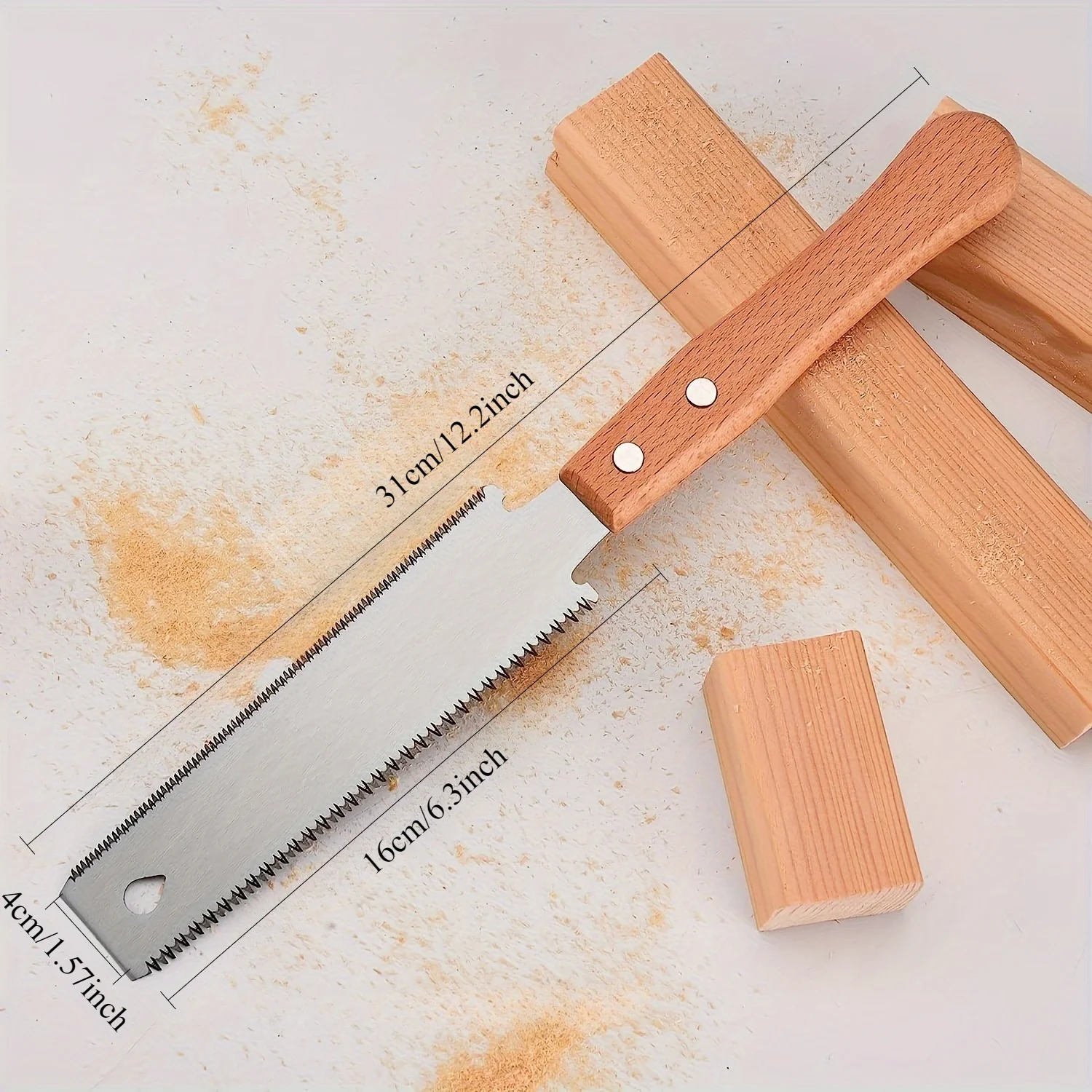 1pc Japanese Pull Saw - Precision Flush Cut Woodworking Tool with Flexible Steel Blade
