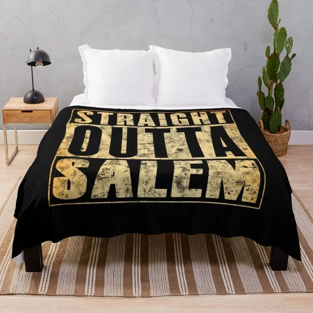 

Straight Outta Salem Throw Blanket Cozy Throw Blanket Birthday Gift for Him Her