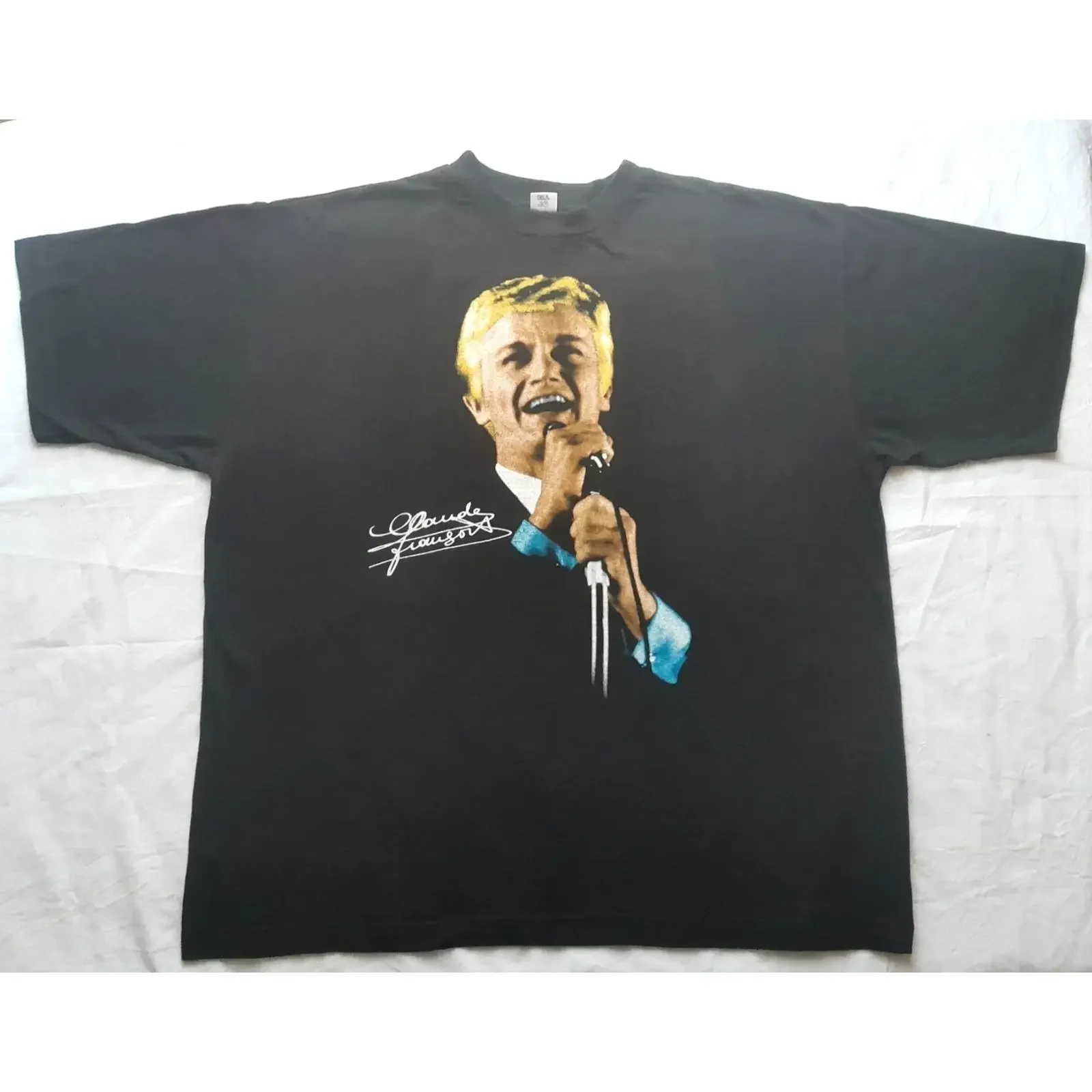 Claude François Original Vintage T Shirt 90s New Unworn Image 1 of 4 vintage Washed Unisex Versatile Stretched designer clothes