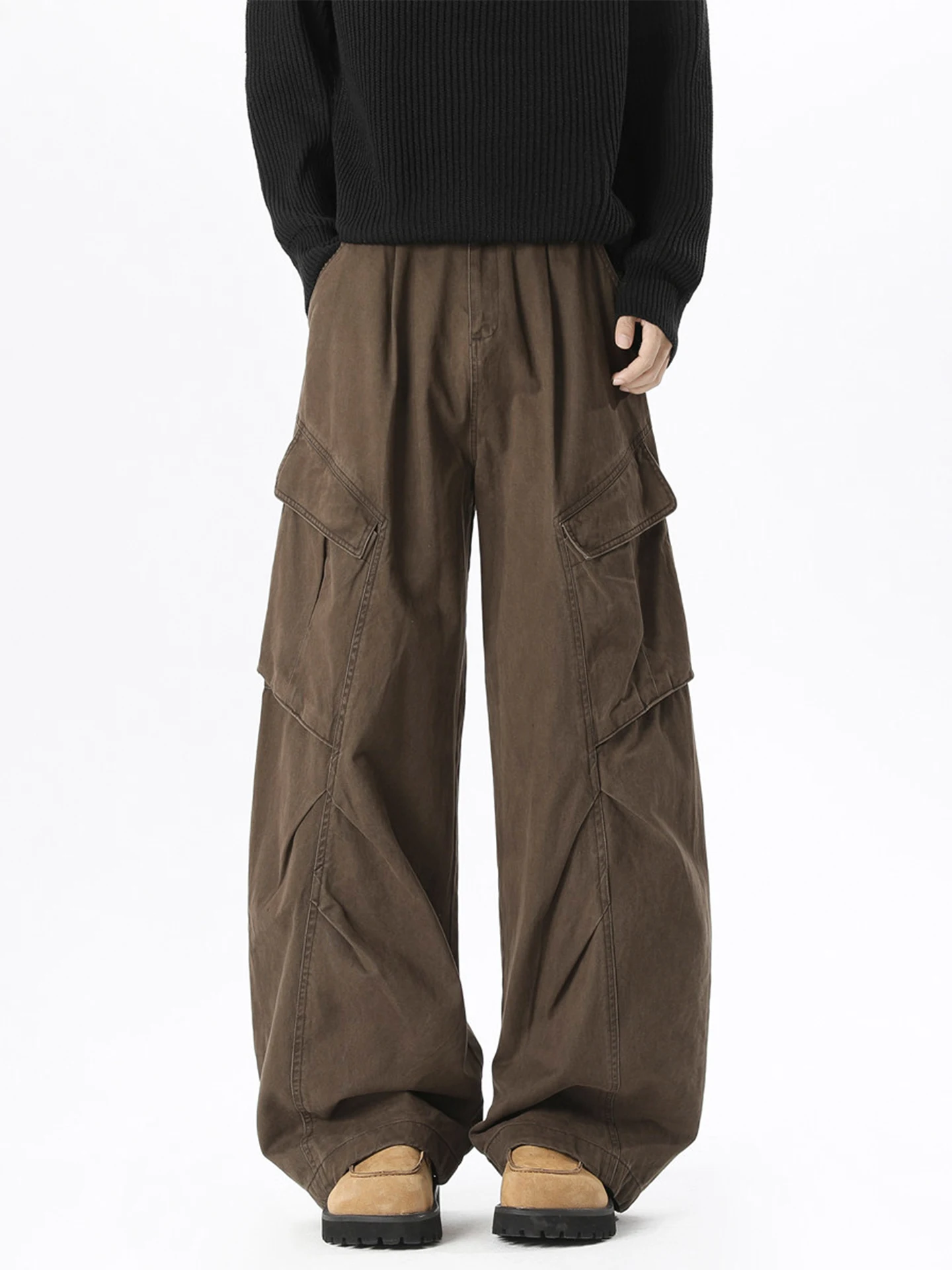 

American Sle Casual Workwear Pants Men's Spring Trendy High Street Loose Spor Straight Leg Wide Leg Trousers