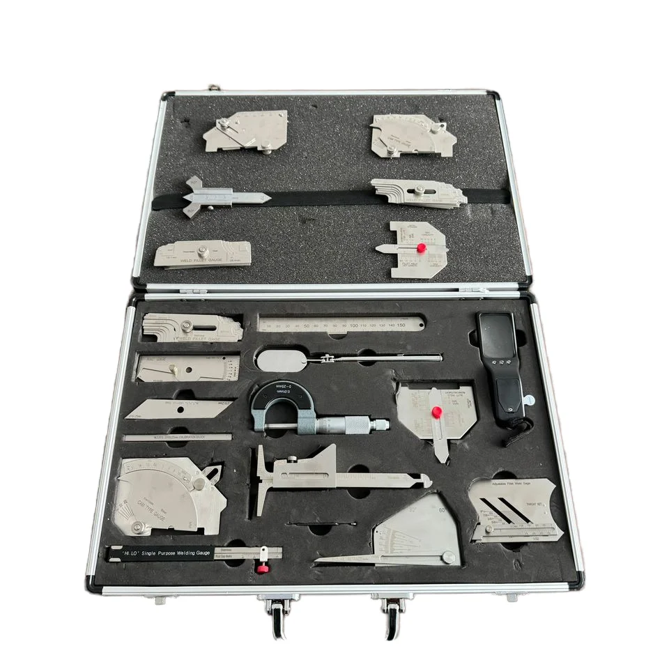 

13-Piece Stainless Steel Weld Gauge Measure Kits Metric Units Welding Inspection Tool Sets For Combined Suit