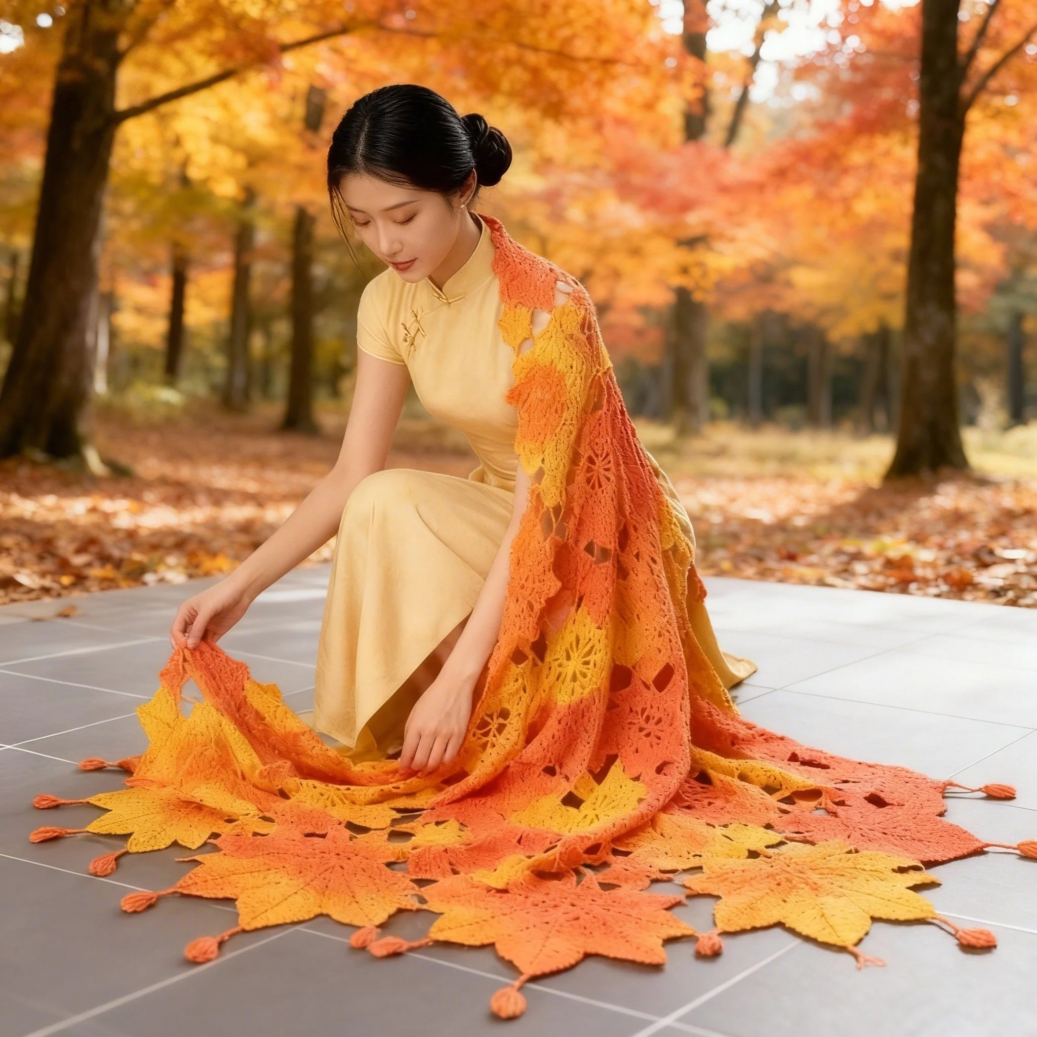 kit-de-materiel-pour-chale-tricote-a-la-main-automne-hiver-fil-de-laine-diy-motif-feuille-Echarpe-confortable-et-tendance-pour-les-saisons-d'automne-et-d'hiver