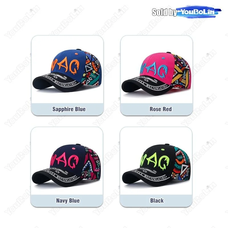 Letter Embroidery Cotton Adjustable Baseball Cap Sun Hat Trucker Caps Dad Hats