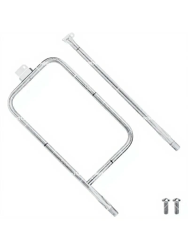 Stainless Steel Grill Burner Tube & Cast Iron Cooking Grate for Q300 Q320 Q3000 Q3200 Gas Grill Replacement Parts