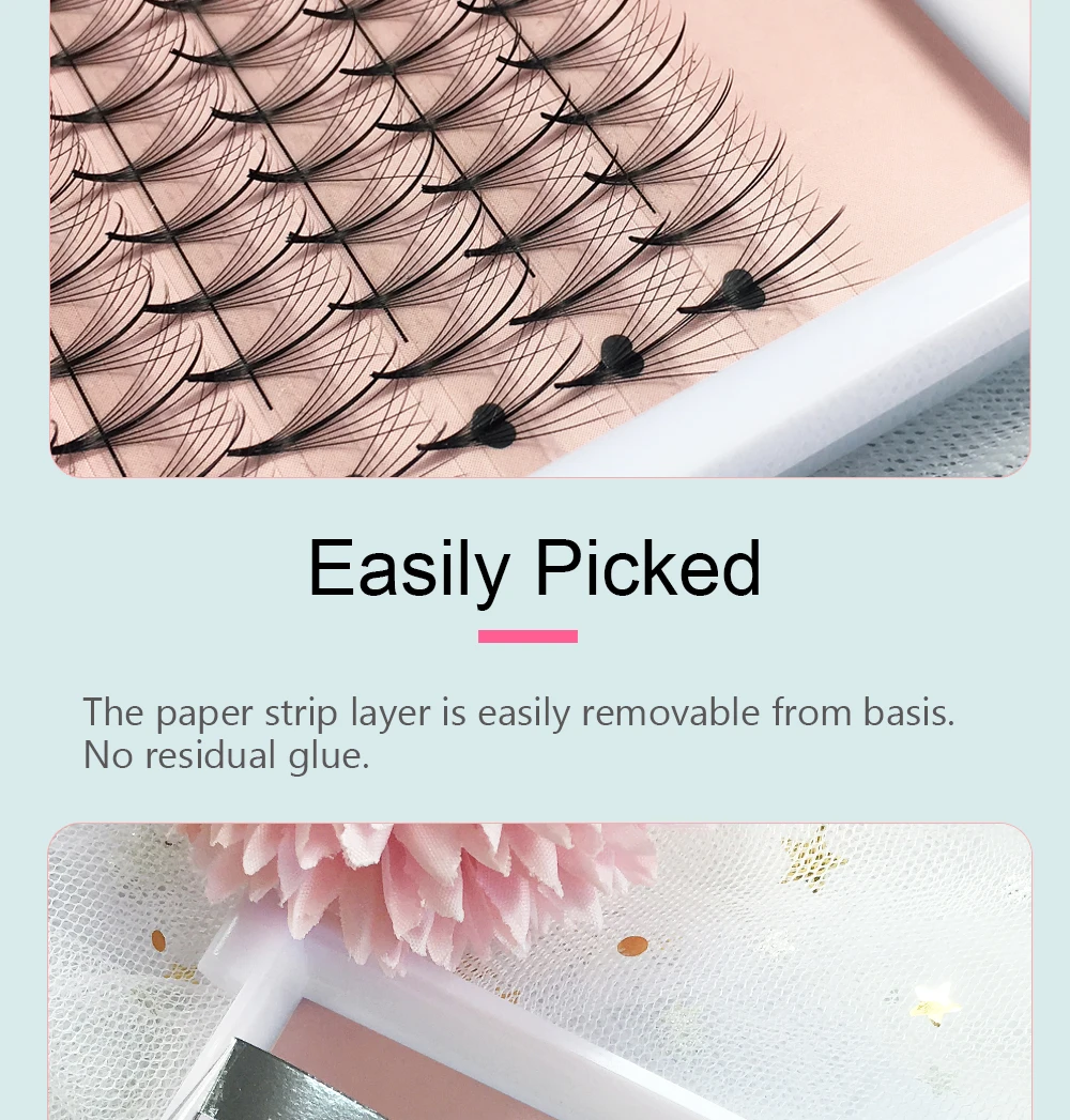 Goddess Wispy Premade Volume Fans 9D/13D Individual Lashes Extension Pointy Stem 320 Fans Faux Mink Pre Made Russian Lashes