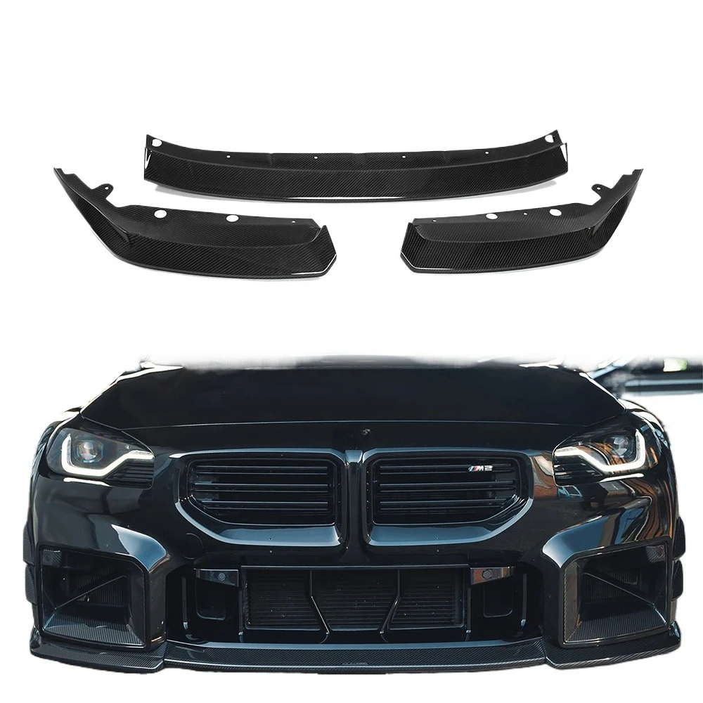 

CT V1 Style G87 Dry Carbon Fiber Front Bumper Lip for BMW G87 M2 Coupe Chin Spoiler Front Scoop Splitter Lip Diffuser Glossy