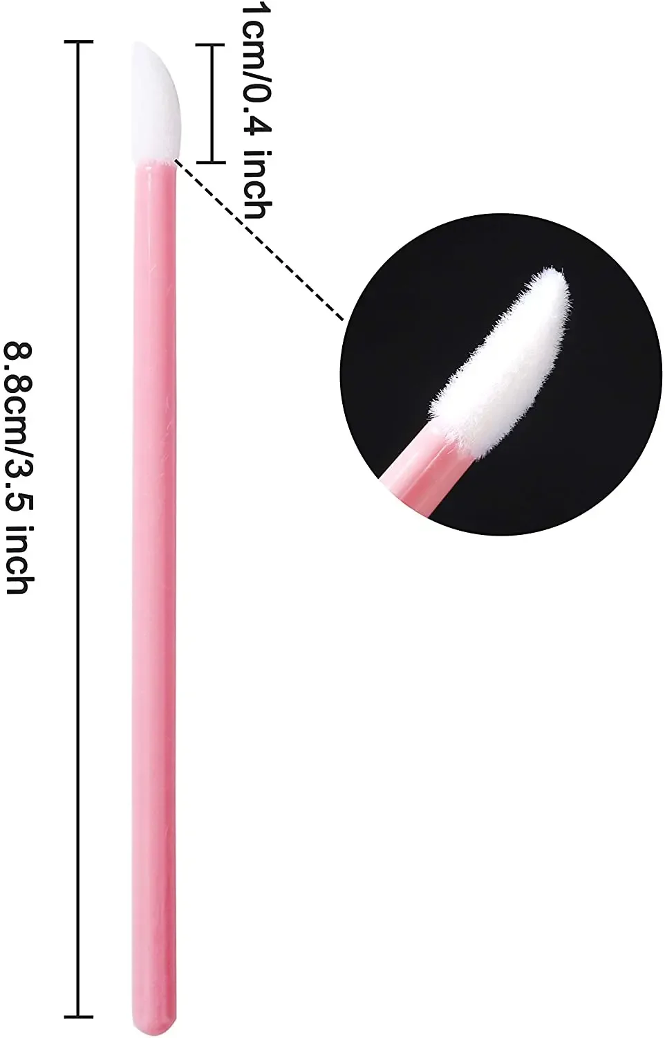 1000 pçs escova labial descartável gloss varinhas aplicador suavemente acessórios femininos batom escova rímel varinhas micro escova cosméticos