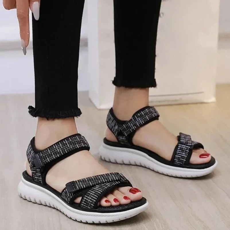 

2025 Fashion women's sports sandals light platform shoes summer flat casual shoes female slippers sandalia feminina