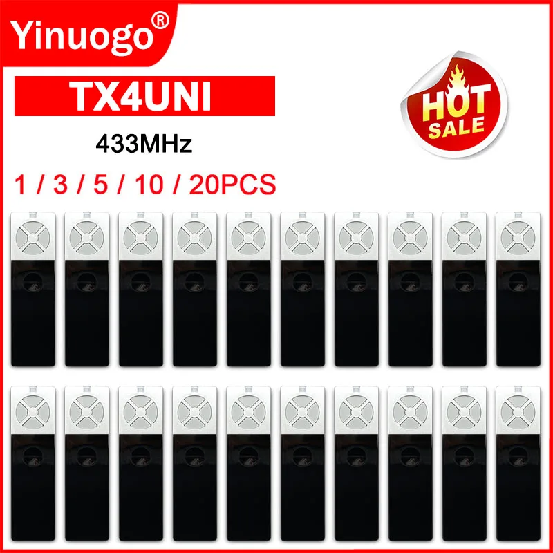 TX4UNIF TX4UNI TX4UNIS TX4RUNI TX2REV TX2EV Gate Remote Control 433MHz Garage Door Remote Control 433.92MHz Programming Learning