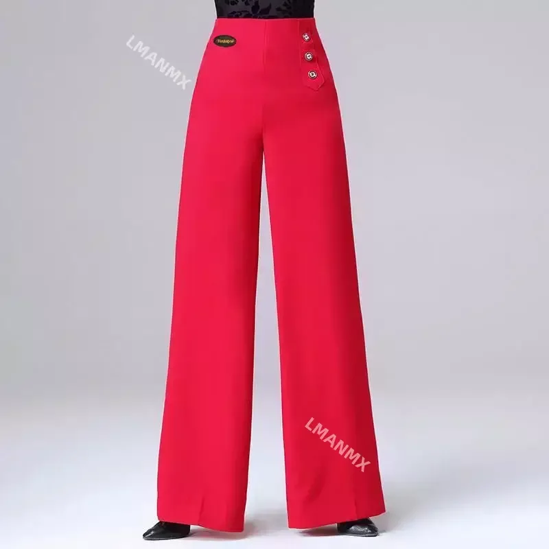 Autumn And Winter Thin Women Loose Suit Wide Leg Pants Elegant Office Lady Casual Straight Trousers High Waist Solid