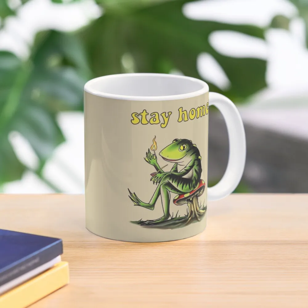 

Stay Home Coffee Mug Breakfast Cups Thermal Mug