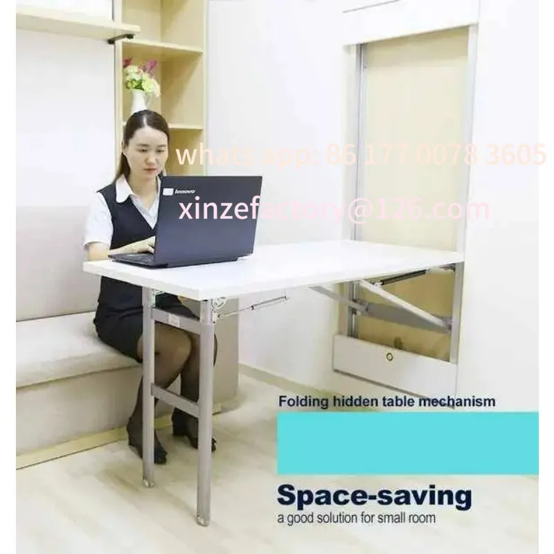 آلية أجهزة طاولة طعام قابلة للطي مخفية قابلة للتخصيص، محول حديث متعدد الوظائف 2 في 1 سحب قابل للتحويل